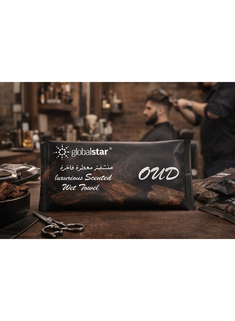 Globalstar OUD Luxurious Scented Wet Towels – Alcohol-Free Individually Wrapped Wipes - Image 3